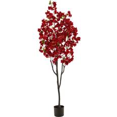 Nearly Natural Potted Red Cherry Blossom Tree