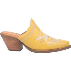 Women - Yellow High Boots Dingo Wildflower Floral Mules