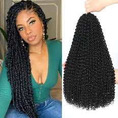 Dansama Passion Twist Water Wave Braiding Hair 18 inch 1B