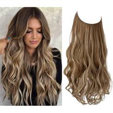 Extensions & Wigs Sarla Invisible Wire Hair 18 inch Ash Medium Brown/Ash Blonde