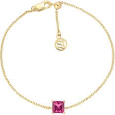 Rosa Armbånd Sif Jakobs Ellera Quadrato Bracelet - Gold/Pink