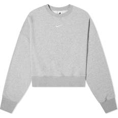 Braun - Midiröcke Bekleidung Nike Sportswear Phoenix Fleece Over-Oversized Crew-Neck Sweatshirt Women's