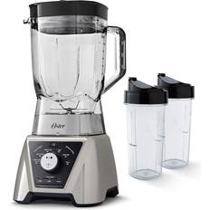 Wolf Gourmet High-Performance Blender, 64 oz Jar, 4 program settings, 12.5  AMPS, Blends Food, Shakes and Smoothies, Red Knob, Stainless Steel