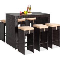 Best outdoor patio sets Best Choice Products Wicker Patio Dining Set