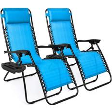 Patio Chairs Best Choice Products Mesh Zero Gravity 2 pcs Reclining Chair