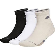 Gray - Men Socks Adidas Cushioned Quarter Socks (3-Pair)