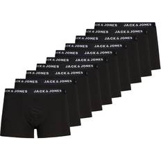 Baumwolle - Herren Unterwäsche Jack & Jones Solid Boxer 10-pack - Black