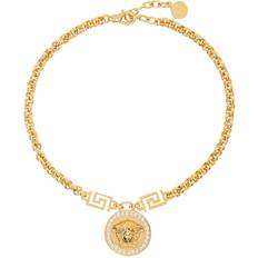 Necklaces Versace The Greek Medusa Necklace - Gold/Transparent