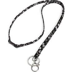 Vera Bradley Women Recycled Cotton Breakaway Lanyard Black Bandana Medallion