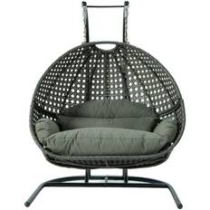 Double hanging egg chair Leisuremod Modern Double Egg