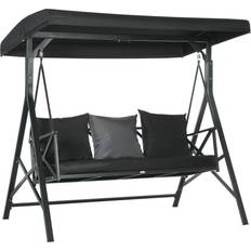 OutSunny 3-Seat Black Swing
