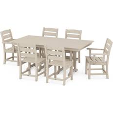 Polywood Lakeside 7-Piece Farmhouse Patio Dining Set