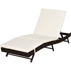 Black Sun Beds OutSunny Brown 6-Position Lounge