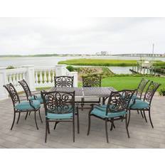 Patio Dining Sets Hanover Traditions 9-Piece Rust-Free Patio Dining Set