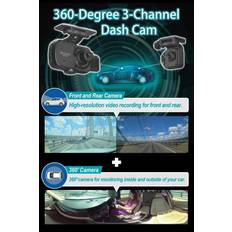 Razo d'Action 360D 3 Channel 360 Degree Dash Cam: FHD Dash Camera w/ B —  Beach Camera