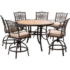 Patio Dining Sets Hanover MONDN7PCBR-C Monaco Patio Dining Set