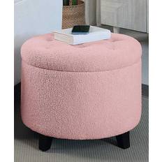 Storage Benches Convenience Concepts Designs4Comfort Round Sherpa Storage Bench