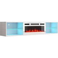 Electric fireplace tv wall Lima WH-EF Wall Mounted Electric Fireplace 72 TV Stand