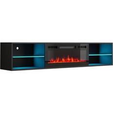 Electric Fireplaces Lima EF Wall Mounted Electric Fireplace 72 TV Stand