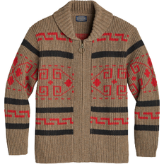 Pendleton Men's The Original Westerley Sweater - Taupe Mix/Red