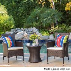 Outdoor Lounge Sets Christopher Knight Home Connell Wicker 2 Chat