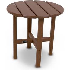 Teak Patio Furniture Polywood 18" Round Outdoor Side Table