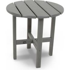 Outdoor Side Tables Polywood RST18GY Round Outdoor Side Table