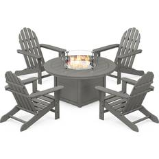 Outdoor Lounge Sets Polywood Classic Adirondack Outdoor Lounge Set