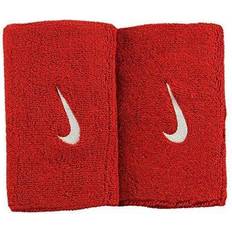 Dame - Svarte Svettebånd Nike Swoosh Doublewide Wristband 2-pack