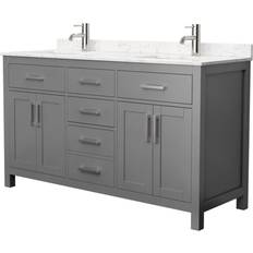 Bathroom Sinks Wyndham Collection Beckett Double Bath Vanity with Cultured Marble Vanity Top