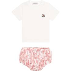 3-6M Andre sett Moncler Baby set of T-shirt and bloomers white 18-24