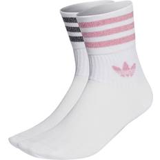 Polyester Socken Adidas Mid-cut Glitter Crew Socks 2-pack