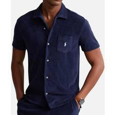 Herren Hemden Polo Ralph Lauren Men's Cotton Terry Short Sleeved Shirt Newport Navy