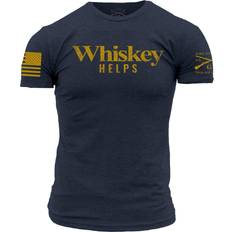 Grunt Style Men's Whiskey Helps T-Shirt - Midnight Navy