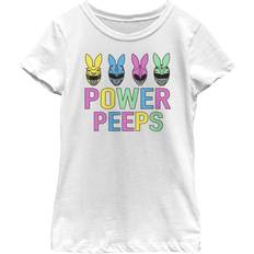 Fifth Sun Girl's Power Rangers Easter Power Peeps T-shirt - White