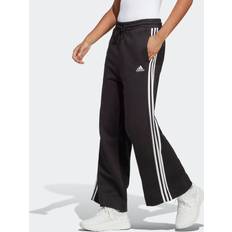 Adidas Essentials 3-Stripes French Terry Wide Pants Black White