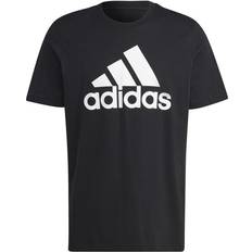 Adidas Herre T-skjorter & Singleter Adidas Essentials Single Jersey Big Logo T-shirt - Black
