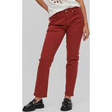 Damen - Rot Jeans Vila Mid Waist Flared Jeans