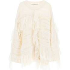 Stella McCartney Fringed Alpaca Blend Sweater - Natural White