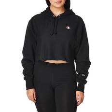 Champion REVERSE WEAVE CROPPED CUT HOODIE Black