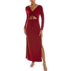 Alexia Admor Farish Long Sleeve Maxi Dress - Burgundy