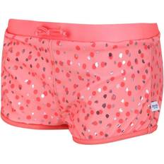 Regatta Girl's Hosanna Dotted Swim Shorts Orange/Light (Shade)/Fusion Coral