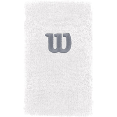 Svettebånd Wilson Wristband Wide White 2-pack