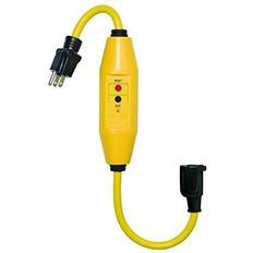 Repair Connectors for Perimeter Wires Tower Manufacturing 30438018 Auto-Reset 15 AMP Inline GFCI Single Connector Cord, 18 Inches, Yellow