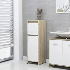 White Wall Bathroom Cabinets vidaXL Bathroom Cabinet White Washroom Cupboard Unit