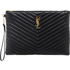 Saint Laurent Loulou YSL Quilted Puffer Pouch Clutch Bag