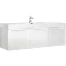 White Vanity Units Fresca Vista 60" Modern