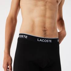 Lacoste White Men's Underwear Lacoste Menâs Long Stretch Cotton Boxer Brief 3-Pack Black