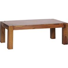 Natur Couchtische Wohnling Massiv-Holz Sheesham Couchtisch 60x110cm