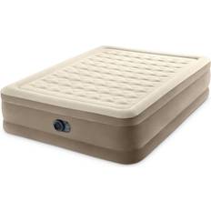 Intex air mattress pump Intex Ultra Plush Fiber-Tech Inflatable Velvet Soft Airbed Mattress with Built in Electric Pump